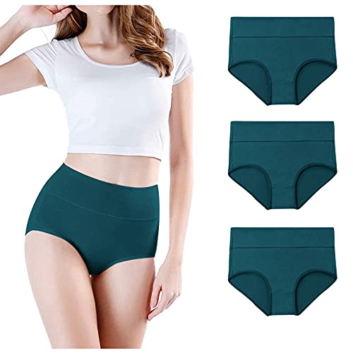 Rpporm Damen Unterhosen Hipsters Große Größen Hohe Taille Slips Unterwäsche Hoher Taillenslip Atmungsaktiv Bequeme Pantys für Frauen Multipack 3er Pack von Rpporm