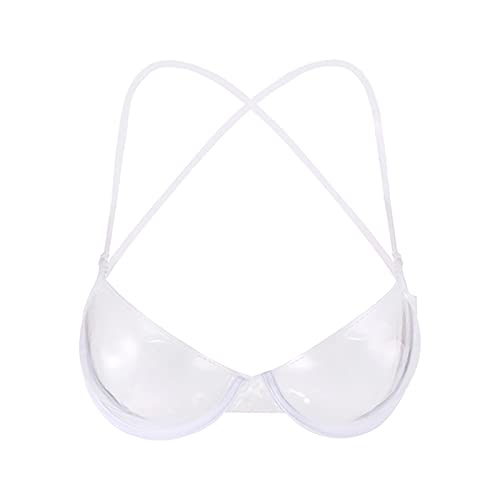 Rpporm Soft BH Bügel durchsichtiger Kunststoff-BH transparenter Unterwäsche-BH BH Einweg Jumpsuit Damen von Rpporm