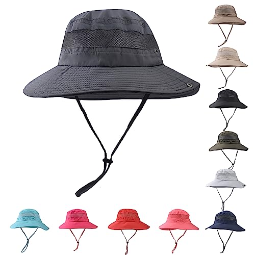 Rpporm Sonnenhut Herren Damen Sommer UV Schutz Safari Hut Unisex Faltbar Bucket Hat Anglerhut Wanderhut Outdoor Wasserdicht Buschhut Sommerhut von Rpporm