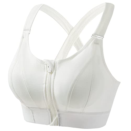 Rpporm Sport BH Damen Starker Halt Vorderverschluss Ohne Bügel Große Brüste Rückenfrei Gepolstert Push Up BH Bra Top für Fitness Training Lauf Joggen Yoga von Rpporm