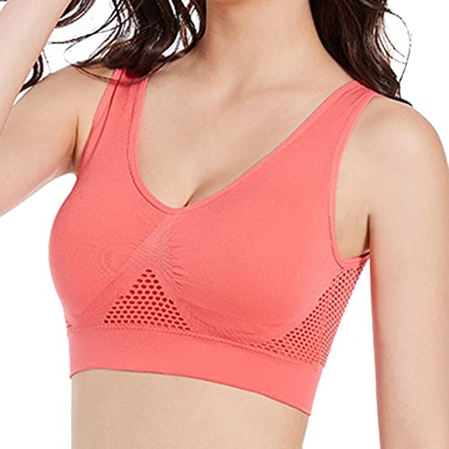 Rpporm Sport BH Große Brüste Damen Bralette Ohne Bügel Nathloser Mit Polstern Sportbekleidung Sports Bras Fuer Atmungsaktiv Lauf Yoga Fitness Training Jumping Joggen von Rpporm