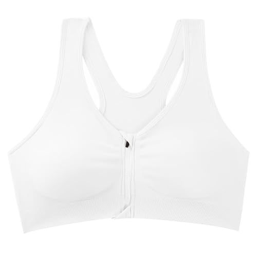 Sport BH Vorne Verschließbar Große Größen Ohne Bügel Starker Halt Workout Yoga Bra Gym Sport BH Mit Reißverschluss Damen Fitness Push Up Gepolstert von Rpporm