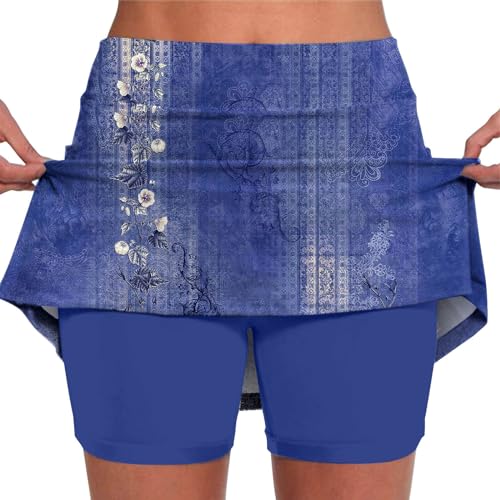 Strand Urlaub Must Haves Sale Angebote Damen Bekleidung Rock Mit Hose Drunter Hosenrock Tennisrock Damen Mit Hose Leggings 2 In 1 Shorts Fitness Sport Golfrock Laufrock Hosenrock Kurz Sommer von Rpporm