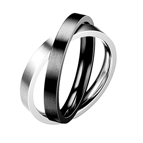 Und Ring Frauen für Männer Dekorationsring Verlobungsring Unkomprimierte Ewige Ringe Ringer T Shirt (Black, 12) von Rpporm
