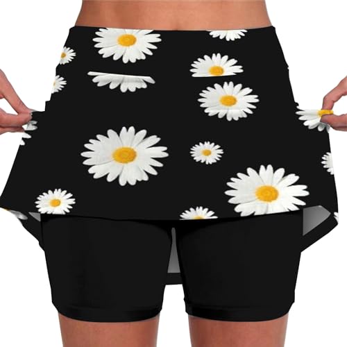 Urlaub Must Haves Frauen Blitzangebot Rock Mit Hose Drunter Hosenrock Tennisrock Damen Mit Hose Leggings 2 In 1 Shorts Fitness Sport Golfrock Laufrock Hosenrock Kurz Sommer von Rpporm