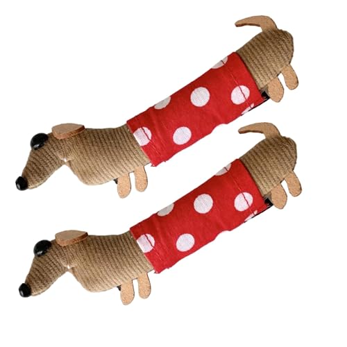 Dackel-Haarspangen-Set, 2 x seitliche, niedliche und bezaubernde Hundeklaue, stilvolles 10 cm langes Haar für Damen, Teenager und Mädchen, lustiges Haar-Accessoire mit Dackel-Motiv von Rproonay