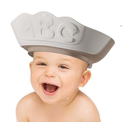 Rrlihjgu Duschhaube Für Kinder | Doppellagen Haarwaschhaube Mit Verstellbarem Bund - Verstellbare Wasserdichte Haube Für Haarewaschen Mit Schutz Von Augen Und Ohren von Rrlihjgu