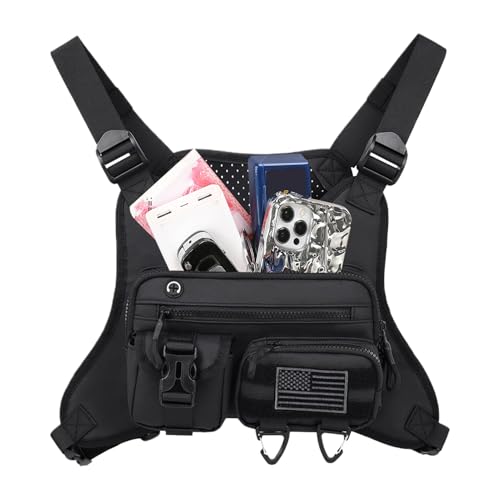 Rrlihjgu Sportliche Brusttasche für Männer | Lauf Weste Schlanke Brusttasche | Rucksack Outdoor Ausrüstung Leicht Für Radfahren Joggen Läufer Männer Frauen Reisen Camping Jagd von Rrlihjgu