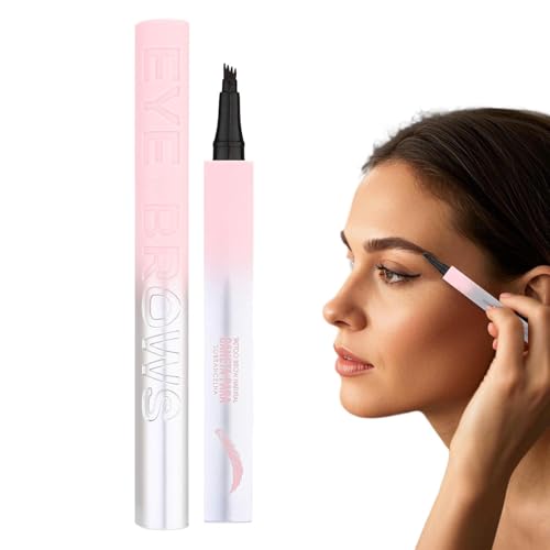 Rrlihjgu Wasserdichter Augenbrauen-Stift, Definitionsstift für Augenbrauen – Contorneing Cownebrow 4-tip wasserdichter Stift, für Frauen, Kosmetik für die von Rrlihjgu
