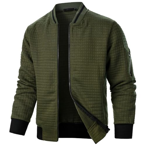 Rrongwn Bomberjacke Herren Leichte Jacke Stehkragen Sweatshirts mit Reißverschluss Dünne Blouson Jacke Freizeit Übergangsjacke Lässig Sportlich Fliegerjacke Bomberjacke Rrongwn Bomberjacke Herren Leichte Jacke Stehkragen Sweatshirts mit Reißverschluss Dünne Blouson Jacke Freizeit Übergangsjacke Lässig Sportlich Fliegerjacke Bomberjacke von Rrongwn