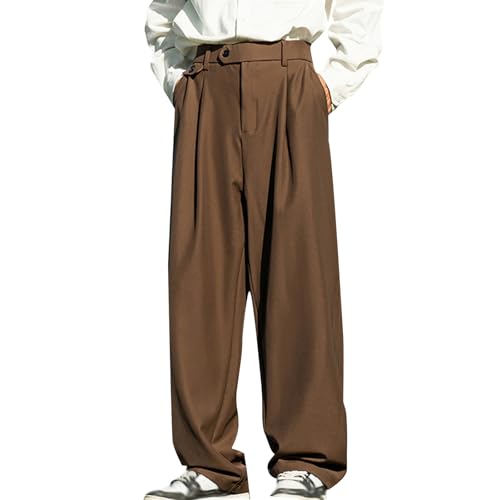 Rrongwn Business Hose Herren Weites Bein Hose Elegantes Hose Loose Fit Anzughose Weit Chino Hose High Waist Wide Leg Pants Casual Bundfaltenhose Slim Fit Freizeithose Rrongwn Business Hose Herren Weites Bein Hose Elegantes Hose Loose Fit Anzughose Weit Chino Hose High Waist Wide Leg Pants Casual Bundfaltenhose Slim Fit Freizeithose von Rrongwn