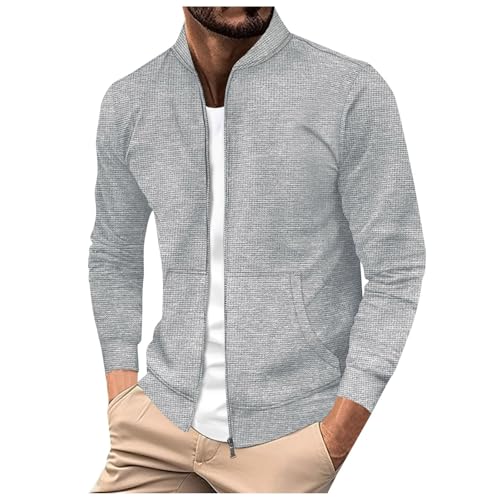 Rrongwn College Jacke Herren Waffel Karo Langarm Freizeitjacke Lässig Übergangsjacke Herbst Frühling Bomber Jack Baumwolle Slim Fit Fliegerjacke Leichte Pilotenjacke Lässige College Blouson Rrongwn College Jacke Herren Waffel Karo Langarm Freizeitjacke Lässig Übergangsjacke Herbst Frühling Bomber Jack Baumwolle Slim Fit Fliegerjacke Leichte Pilotenjacke Lässige College Blouson von Rrongwn