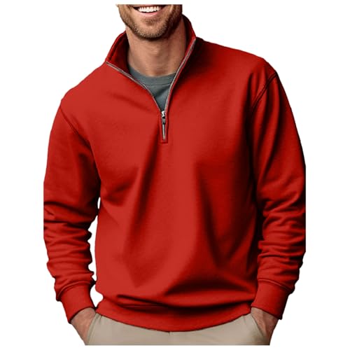 Rrongwn Fleece Pullover Herren Slim Fit Rollkragenshirt Winter Pullovers Business Langarmshirt Freizeit Basic Sweatshirt Slim Fit Winterpullover Regular Fit Casual Pulli Outdoor Funktionsshirt von Rrongwn