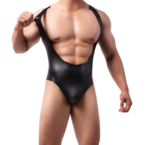 Rrongwn Herren Latex Bodysuit Sexy Elastisch Unterwäsche Öl Glanz Body Ärmellos Bodysuit Einteiler Catsuits Lack Leder Overalls Wrestling Singlet Atmungsaktives Unterhemd Pu Overall Stringbody Rrongwn Herren Latex Bodysuit Sexy Elastisch Unterwäsche Öl Glanz Body Ärmellos Bodysuit Einteiler Catsuits Lack Leder Overalls Wrestling Singlet Atmungsaktives Unterhemd Pu Overall Stringbody von Rrongwn