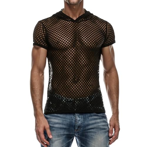 Rrongwn Herren Netz Tank Tops Männer Mesh Unterhemd Reizwäsche Stretch T-Shirt Männer Netzhemd Netz Muskelshirt Rave Party Clubwear Valentinstag Kleidung Rrongwn Herren Netz Tank Tops Männer Mesh Unterhemd Reizwäsche Stretch T-Shirt Männer Netzhemd Netz Muskelshirt Rave Party Clubwear Valentinstag Kleidung von Rrongwn