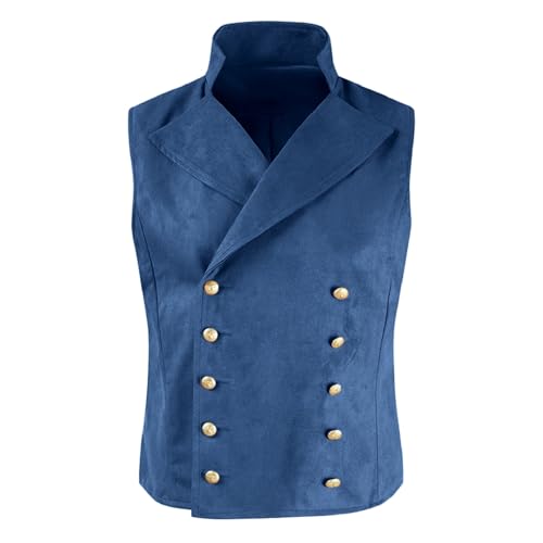 Rrongwn Herren Paisley Westen Viktorianischen Steampunk Gothic Anzug Weste Einreihige Anzugweste Weste Ärmellose Mittelalter Kostüm West Cosplay Business Party Hochzeit Westen Smoking von Rrongwn