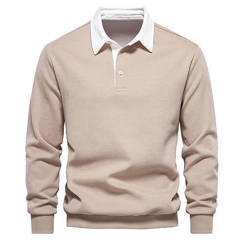 Rrongwn Herren Sweatshirt Langarm Poloshirt Leichtes Langarmshirt Casual Baumwolle T-Shirts Schnelltrocknend Business Tshirt Outdoor Funktionell Tennishemd Rugby Hemden Mit 3-Knopfleiste Rrongwn Herren Sweatshirt Langarm Poloshirt Leichtes Langarmshirt Casual Baumwolle T-Shirts Schnelltrocknend Business Tshirt Outdoor Funktionell Tennishemd Rugby Hemden Mit 3-Knopfleiste von Rrongwn