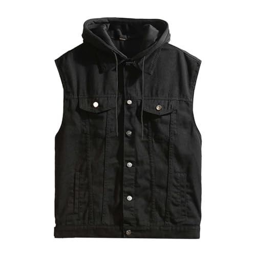 Rrongwn Herren Weste Denim Vest Ärmellose Jeansweste Cowboy Jacke Motorradweste Bikerweste Für Männer Casual Freizeitweste Biker Fashion Jeansweste Casual Jeansjacke Mit Kapuze Winddicht Arbeitsweste Rrongwn Herren Weste Denim Vest Ärmellose Jeansweste Cowboy Jacke Motorradweste Bikerweste Für Männer Casual Freizeitweste Biker Fashion Jeansweste Casual Jeansjacke Mit Kapuze Winddicht Arbeitsweste von Rrongwn