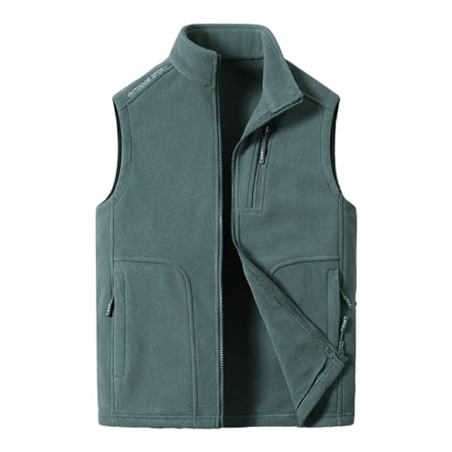 Rrongwn Herren Weste Mit Teddyfell Winddicht Warm Gefütterte Winterweste Winter Thermo Weste Winddichte Freizeitweste Unifarben Arbeitsweste Warm Gefüttert Outdoor Herrenweste von Rrongwn