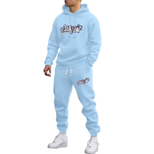 Rrongwn Jogginganzug Herren Nummer 23 Tracksuit 2 Teiler Hoodie Kapuzenpullover Jogginghose Sporthose Set Y2K Sportanzug Trainingsanzug Pullover Sweatpants Set Lässige Hausanzug von Rrongwn