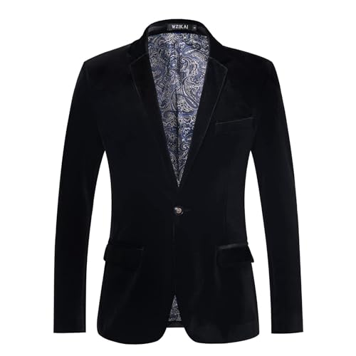 Rrongwn Sakko Herren Regular Fit Samt Anzugjacke Modern Stretch Anzüge Slim Fit Hochzeit Smoking Festliche Sakko Business Blazer Warme Herrensakko Locker Mantel Klassisch Freizeit Coat von Rrongwn