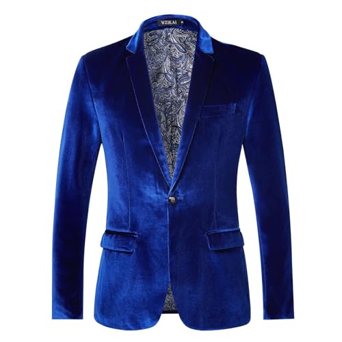 Rrongwn Sakko Herren Regular Fit Samt Anzugjacke Modern Stretch Anzüge Slim Fit Hochzeit Smoking Festliche Sakko Business Blazer Warme Herrensakko Locker Mantel Klassisch Freizeit Coat von Rrongwn