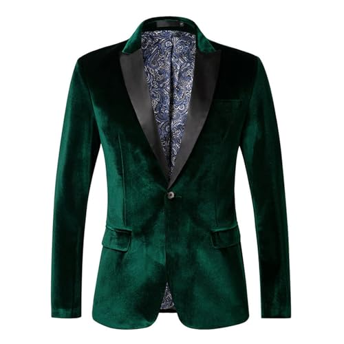 Rrongwn Sakko Herren Regular Fit Samt Anzugjacke Modern Stretch Anzüge Slim Fit Hochzeit Smoking Festliche Sakko Business Blazer Warme Herrensakko Locker Mantel Klassisch Freizeit Coat von Rrongwn