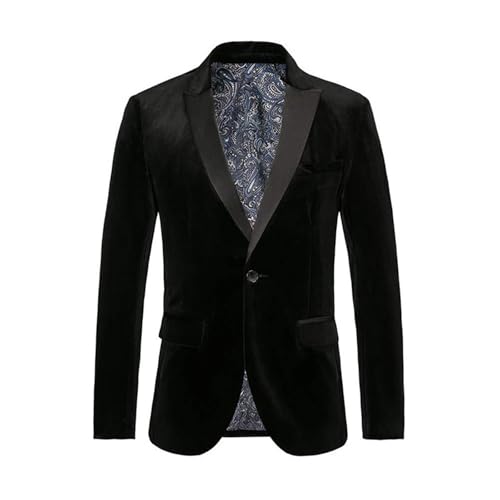 Rrongwn Sakko Herren Regular Fit Samt Anzugjacke Modern Stretch Anzüge Slim Fit Hochzeit Smoking Festliche Sakko Business Blazer Warme Herrensakko Locker Mantel Klassisch Freizeit Coat von Rrongwn