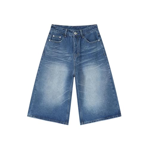Rrongwn Shorts Herren Kurze Baggy Jeans Jorts Y2K Baggy Jungs Hip Hop Skater Hose Jeansshorts Denim Shorts Bermuda Jeans Shorts von Rrongwn
