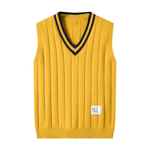 Rrongwn Strickweste Herren Wolle Arbeits Pullunder Herbst Winter Wollweste Ärmellose Winter Pulloverweste Zopfmuster Wollmischung Weste Slim Fit Jumper Pullover Strick Tanktops von Rrongwn