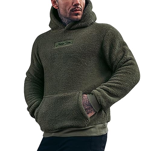 Rrongwn Teddy Fleece Winter Pullover Herren Hoodie Kapuzenpullover Warm Weich Flauschig Sweater Fuzzy Oberteile Übergangsjacke mit Taschen Rrongwn Teddy Fleece Winter Pullover Herren Hoodie Kapuzenpullover Warm Weich Flauschig Sweater Fuzzy Oberteile Übergangsjacke mit Taschen von Rrongwn