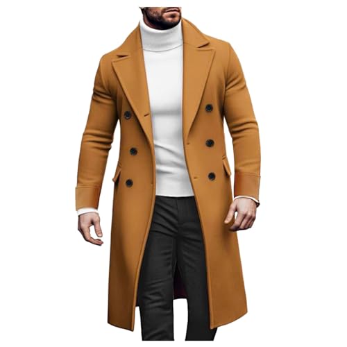 Rrongwn Wollenmantel Herren Elegant Business Trenchcoat Wintermantel Mit Revers Herbst Frühling Übergangsmantel Business Baumwolle Mantel Dicke Lang Outwear Coat Gentleman Jacke Rrongwn Wollenmantel Herren Elegant Business Trenchcoat Wintermantel Mit Revers Herbst Frühling Übergangsmantel Business Baumwolle Mantel Dicke Lang Outwear Coat Gentleman Jacke von Rrongwn