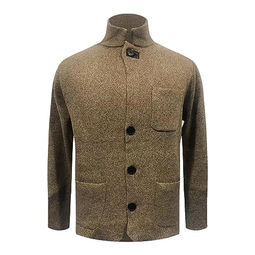 Rrongwn Wollmantel Herren Warm Wintermantel Slim Fit Classy Understatement Winterjacke Mit Stehkragen Dicker Übergangsmantel Casual Winter Mantel Frühling Freizeit Herrenmantel von Rrongwn