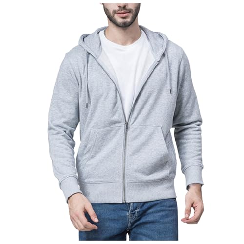 Rrongwn Zip Up Hoodie Y2K Herren Outdoor Kapuzenpullover Casual Oversized Sweatjacke Atmungsaktive Hoody Elastiscer Sportjacke Bequemer Und Stilvoller Workerhoodie Slim Fit Trainingsjacke von Rrongwn