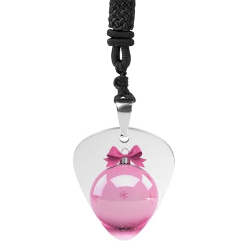 Rrtsmsgh Christmas Ball Guitar Pick Necklace for Men & Women, Titanium Steel Guitar Plektrum Pendant Music Lover Gift for Guitarists, Musicians, Rock Fans Rrtsmsgh Christmas Ball Guitar Pick Necklace for Men & Women, Titanium Steel Guitar Plektrum Pendant Music Lover Gift for Guitarists, Musicians, Rock Fans von Rrtsmsgh