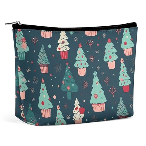 Rrtsmsgh Cupcakes Make-up-Tasche für Damen, tragbare Reise-Kulturbeutel, PU-Leder, Kosmetiktasche mit Reißverschluss Rrtsmsgh Cupcakes Make-up-Tasche für Damen, tragbare Reise-Kulturbeutel, PU-Leder, Kosmetiktasche mit Reißverschluss von Rrtsmsgh