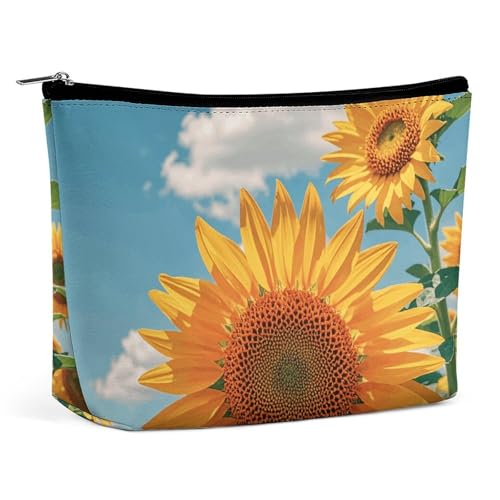 Rrtsmsgh Goodlooking Hello Nice Sunshines Make-up-Tasche für Damen, tragbare Reise-Kulturbeutel, PU-Leder, Kosmetiktasche mit Reißverschluss von Rrtsmsgh