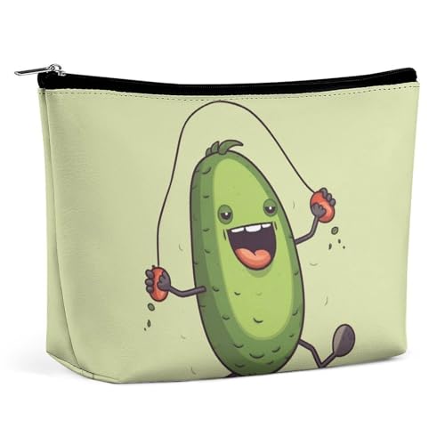 Rrtsmsgh Make-up-Tasche mit Seilspringen, für Damen, tragbar, Reise-Kulturbeutel, PU-Leder, Kosmetiktasche mit Reißverschluss Rrtsmsgh Make-up-Tasche mit Seilspringen, für Damen, tragbar, Reise-Kulturbeutel, PU-Leder, Kosmetiktasche mit Reißverschluss von Rrtsmsgh