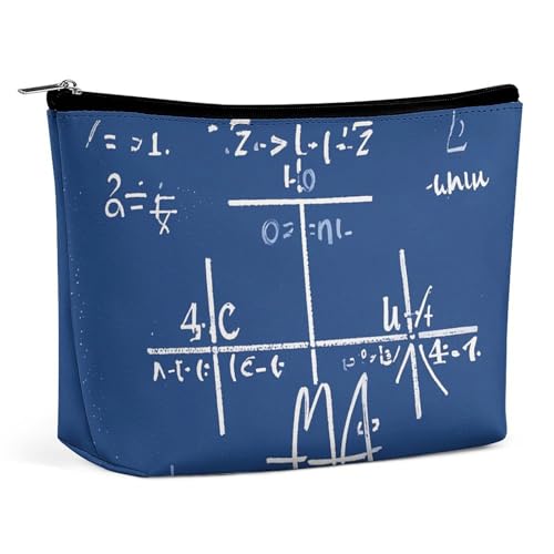 Rrtsmsgh Math Formula Make-up-Tasche für Damen, tragbare Reise-Kulturbeutel, PU-Leder, Kosmetiktasche mit Reißverschluss von Rrtsmsgh