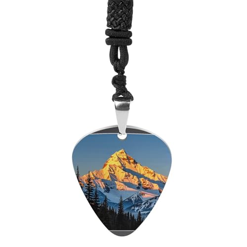 Rrtsmsgh Mountain Pine Tree Print Guitar Pick Necklace for Men & Women, Titanium Steel Guitar Plektrum Pendant Music Lover Gift for Guitarists, Musicians, Rock Fans Rrtsmsgh Mountain Pine Tree Print Guitar Pick Necklace for Men & Women, Titanium Steel Guitar Plektrum Pendant Music Lover Gift for Guitarists, Musicians, Rock Fans von Rrtsmsgh