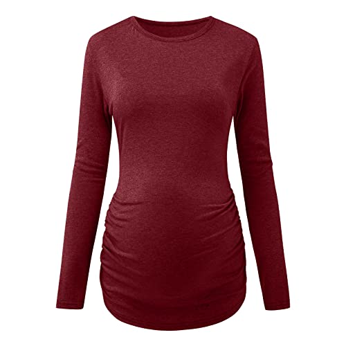 Damen Stillshirt Kurzarm Umstandsmode Oberteil Sommer Solide Frauen Shirt Fashion-Knopf schwanger Schwangere Farbe Frauen Stillen Damen Sommerkleidung Große Größen Umstandsmode Kleidung kf260 von Rrunsv