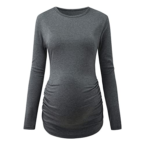 Damen Stillshirt Oberteile Pullover Damen Umstandsmode Kurz vor den Ärmeln stillen Blusenoberteile Frauen gestreiftes Hemd Mutterschaftsbluse Schwarz 46 Schwangerer Mütter Kleidung Umstandsmode kf260 von Rrunsv