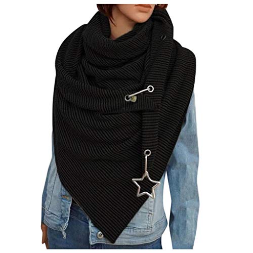 Dreieckschal Damen Schal Herbst Winter Halstuch Damenschal Halloween Winter Fledermaus Druckknopf Weicher Wickel Lässige warme Schals Tücher Klein Schal Herren Set Baumwollschal Damenschal Scarf von Rrunsv