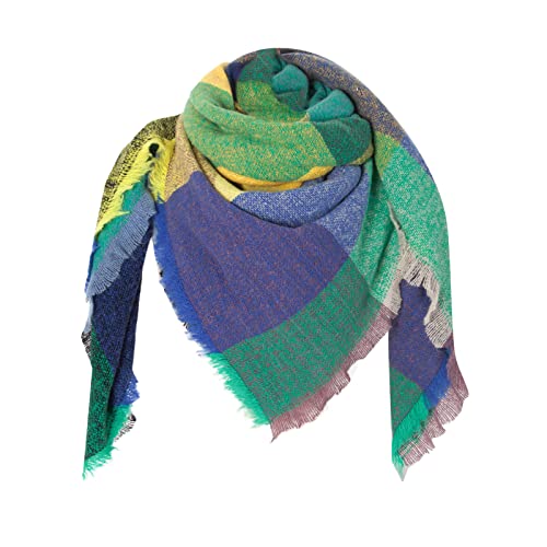 Dreieckstuch Halstücher Herbstschal Schal Damen Weich Scarf Mode Frauen Druckknopf Schal Schal Frauen Mode böhmischen Schal ethnischen Stil Krawatte Quaste Schal Senfgelb Damen (May01-D, One Size) von Rrunsv