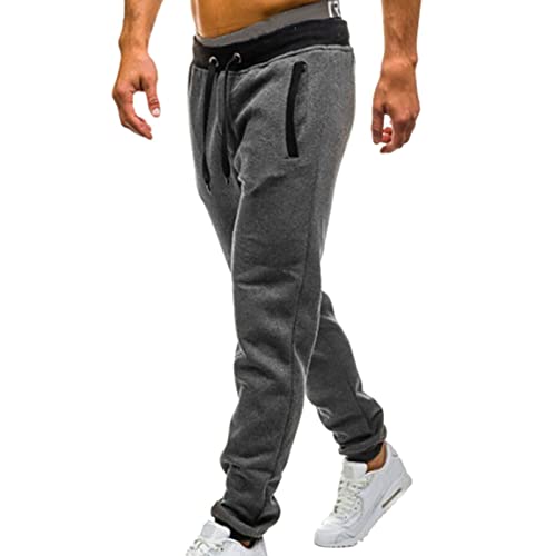 Jogginghose Herren Elastischer Sporthose Herren Einfarbig Jogger Sweatpants Herren Trainingshose mit Kordelzug Fitness Sweat Hosen Herren Sportkleidung Outdoorhose Stoffhose Arbeitslatzhose Herren von Rrunsv