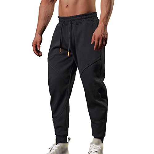 Jogginghose Herren mit Kordelzug Elastischer Sporthose Herren Jogger Sweatpants Trainingshose Herren Fitness Sweat Hosen Herren Sportkleidung Stoffhose Outdoorhose Arbeitslatzhose Herren Cargohose von Rrunsv