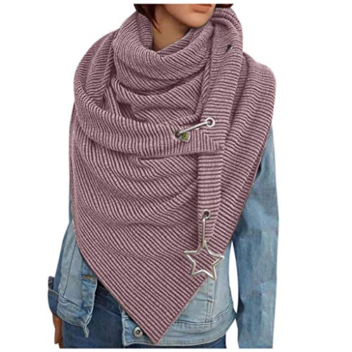 Rrunsv Damen Schal XXL Warm Weich Strickschal Karo Scarf Frauen-Mode-Schal-Schal-Schal-weiblicher Druck Retro-Mehrzweck-Schal Männer Schal Baumwolle Schal Damen Halstuch, P02-Rosa von Rrunsv