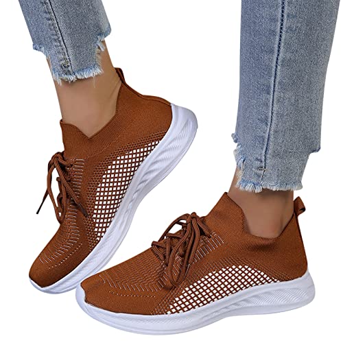 Rrunsv Sneaker Damen Plateau Elegante Weiche Schuhe,Damen-Sneaker modisch farblich passend neues Muster Sommer-Mesh atmungsaktiv bequem leicht Damen Walkingschuhe Halbschuhe Für Outdoor Jogging205 von Rrunsv