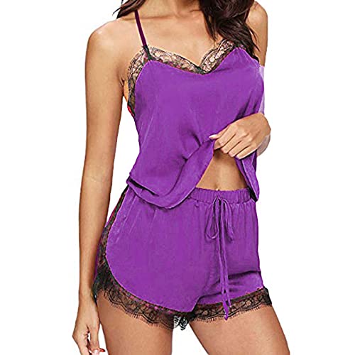 Sexy Unterwäsche für Frauen Push Up, Schlafanzug Slip Rückenfrei Unterwäsche Dessous Damen Sexy Reizwäsche Dessous Sexy Set Spitze Lingerie Reizvolle Sexy Schlafanzüge Hosen Strumpfhose Sleepwear-Set von Rrunsv