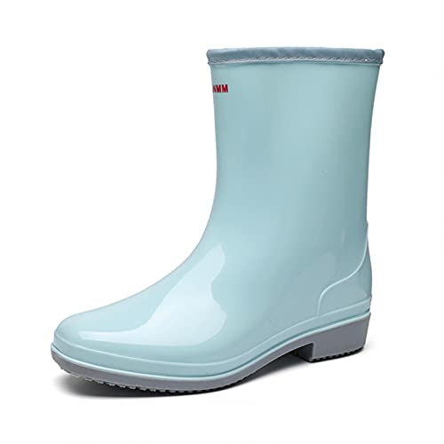 damen chelsea boots schwarz Gummistiefel Damen Langschaft Regenstiefel Wasserdicht Rain Boots Snow Winter Waterproof Rain Wellies Wellington Boots Flach Casual Garten Stiefel von Rrunsv